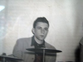 1948-Al-and-Arnold-Germansky-with-Band-Biz-Card